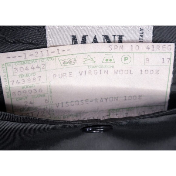 Mani Men's Striped 2 Button Sport Coat Jacket Blazer Wool Size 41R Casual Suits - Picture 13 of 16